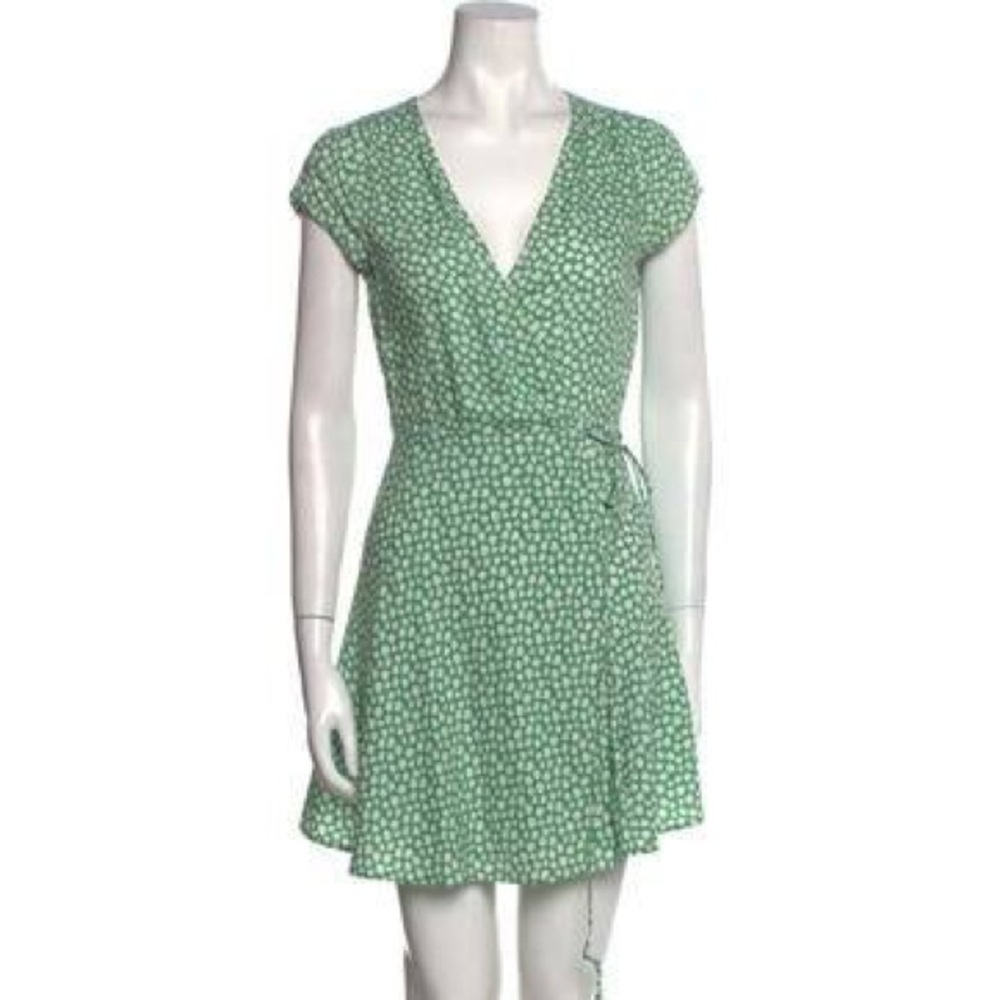 Green Reformation Mini Dress, Size Small